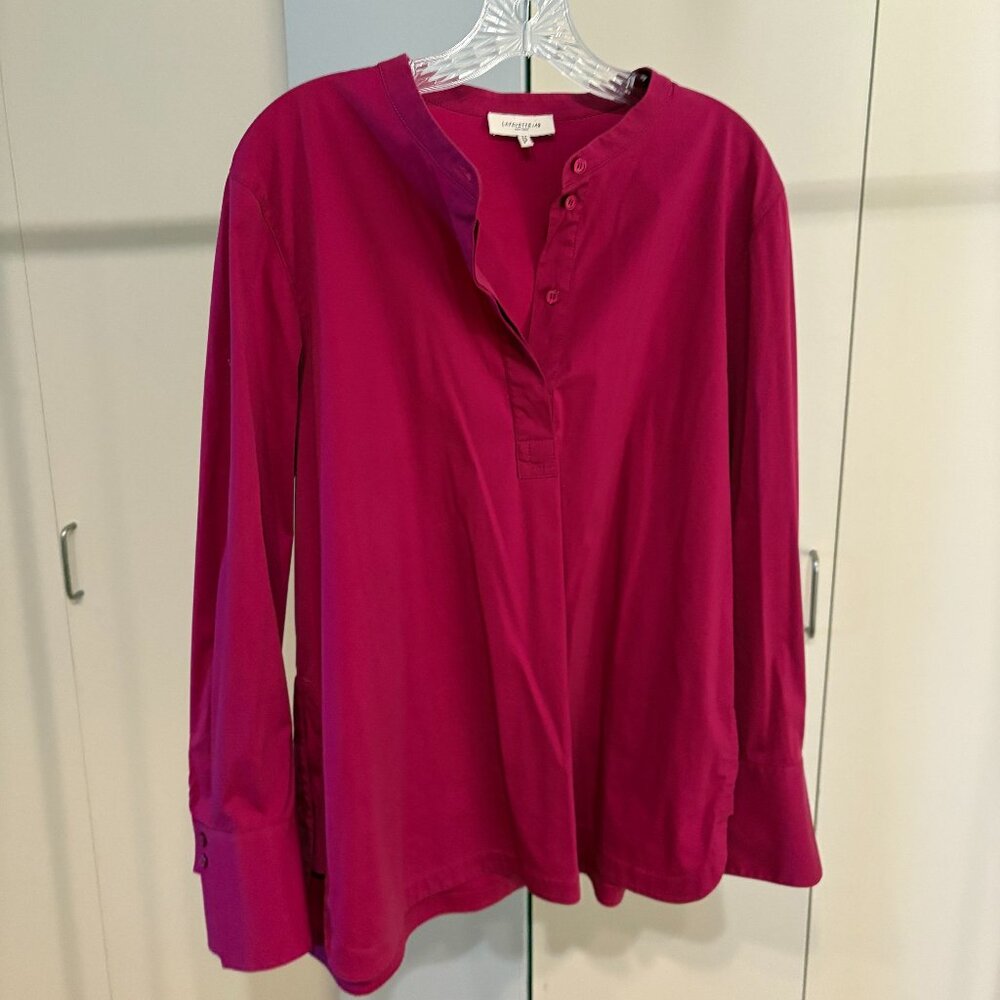Lafayette 148 Raspberry Top Long Sleeve - image 1